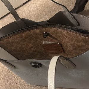 Light blue and gray Coach bag. Used once, perfect condition. Smoke free home.